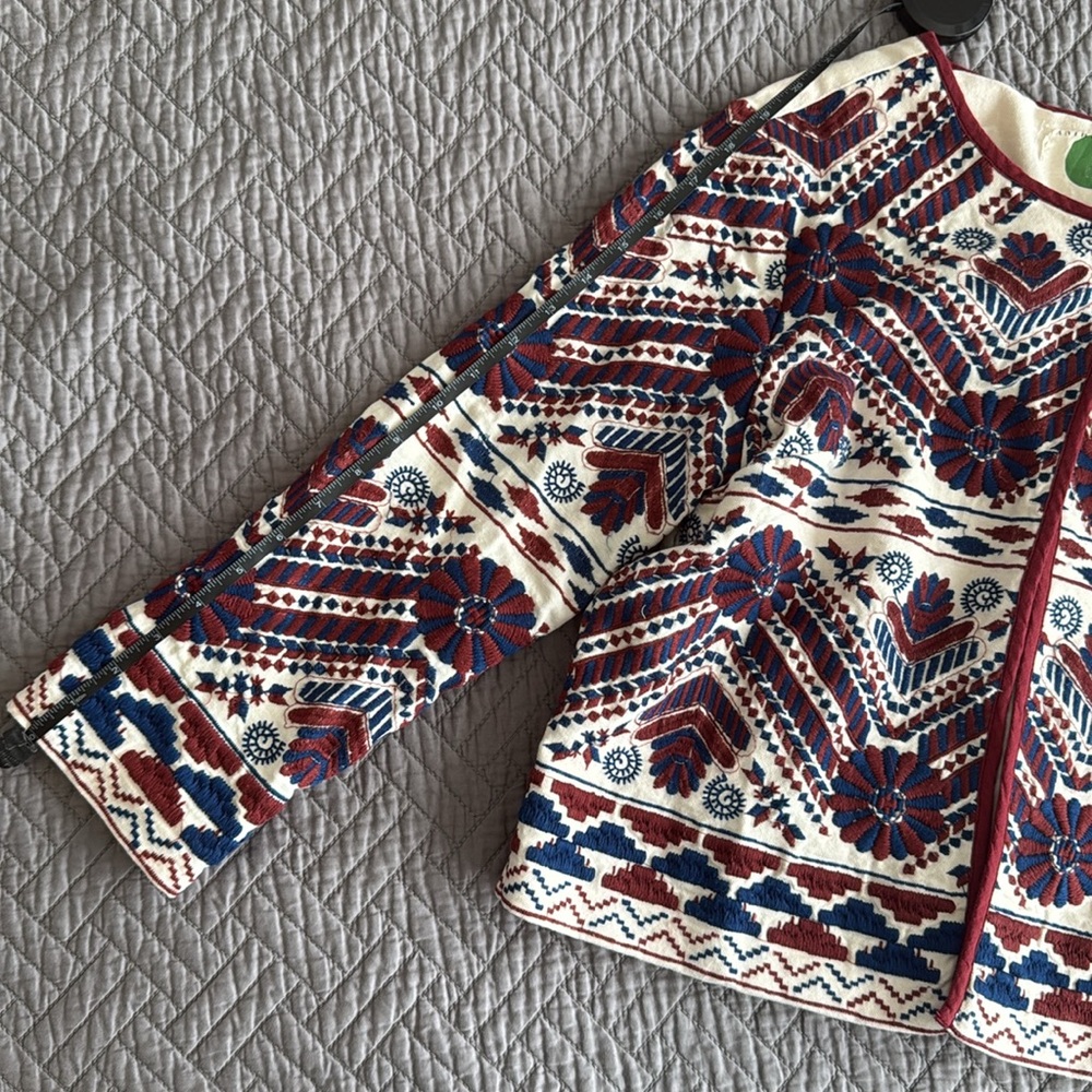 Anthropologie embroidered jacket, size S - Picture 8 of 8